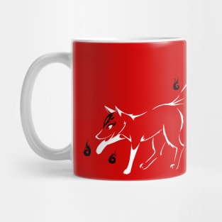 Kitsune (white and black) Mug